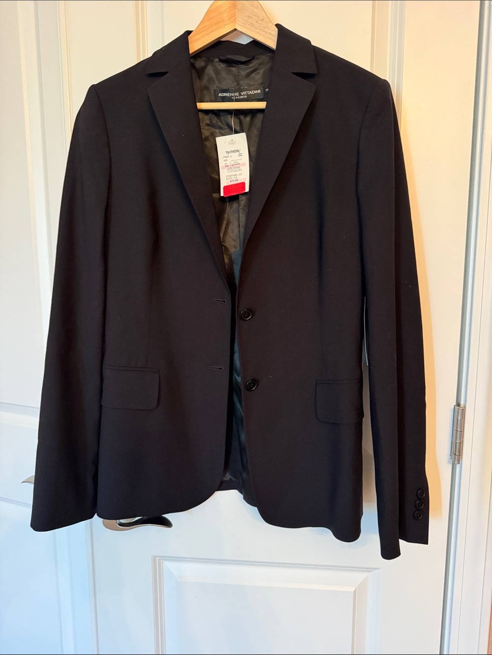 Adrienne Vittadini Classic Black Two-Button Blazer